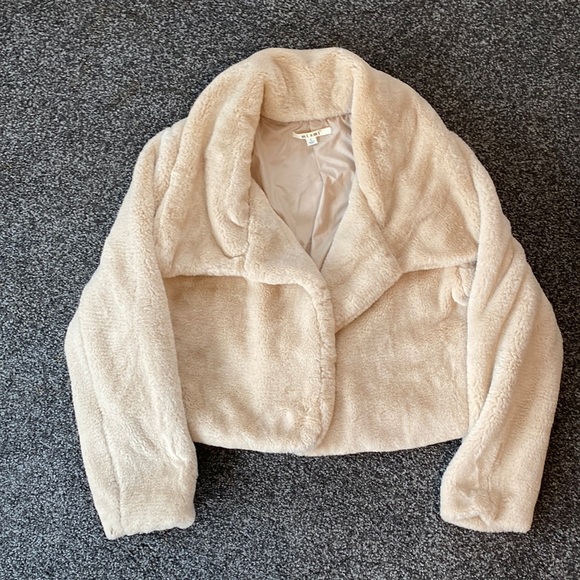 miami Jackets & Coats Miami Cropped Fluffy Coat Poshmark